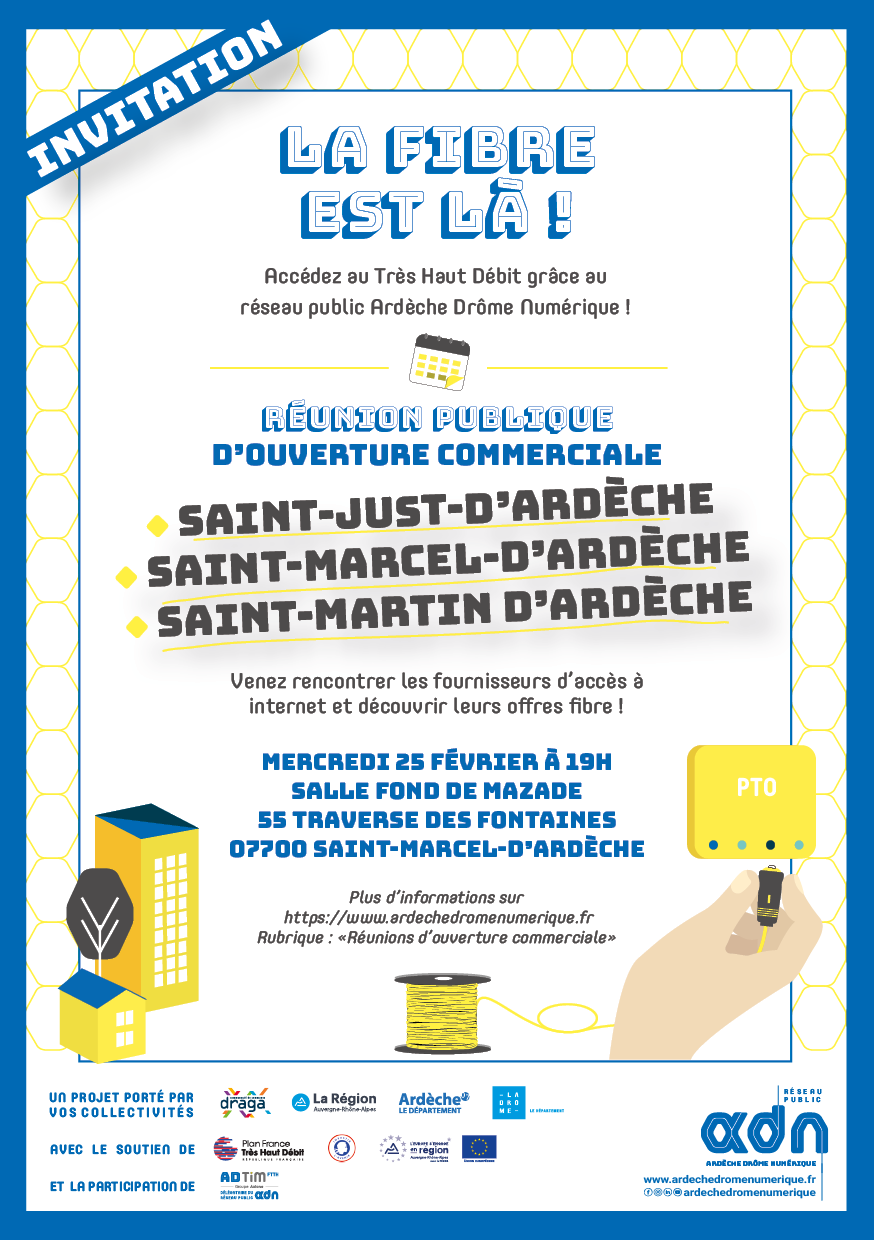 Flyers Réunion publique Saint-Marcel-d'Ardèche