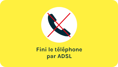 illustration fini le téléphone par ADSL