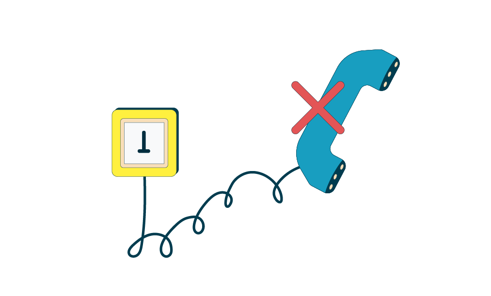 Illustration page fin du téléphone ADSL