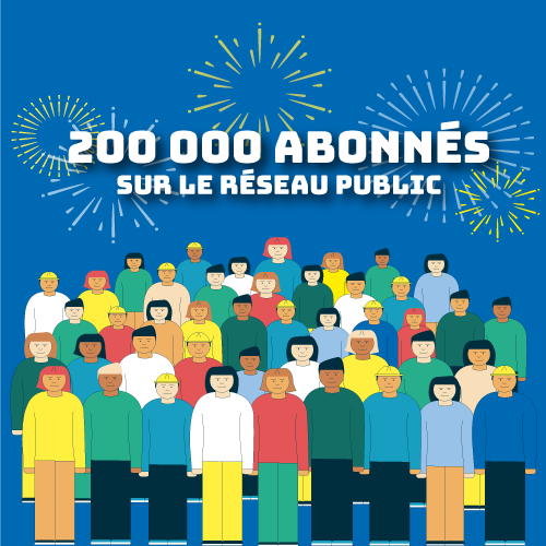 200 000 abonnés sur le réseau public