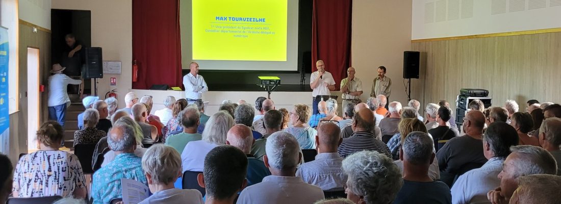 Bandeau retour réunion publique Saint-Lager-Bressac