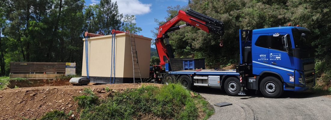 Livraison du local technique de Malarce sur la Thines